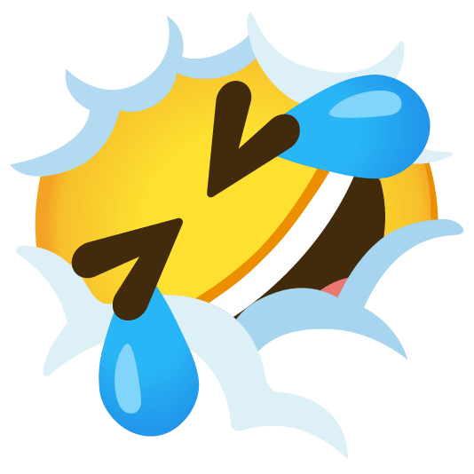 face in clouds rolling on the floor laughing