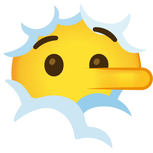 face in clouds lying face