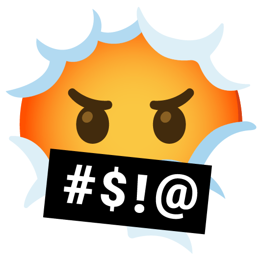 face in clouds face with symbols on mouth