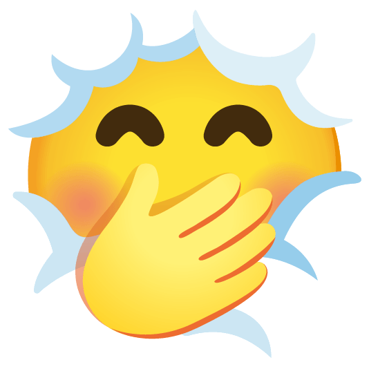 face in clouds face with hand over mouth