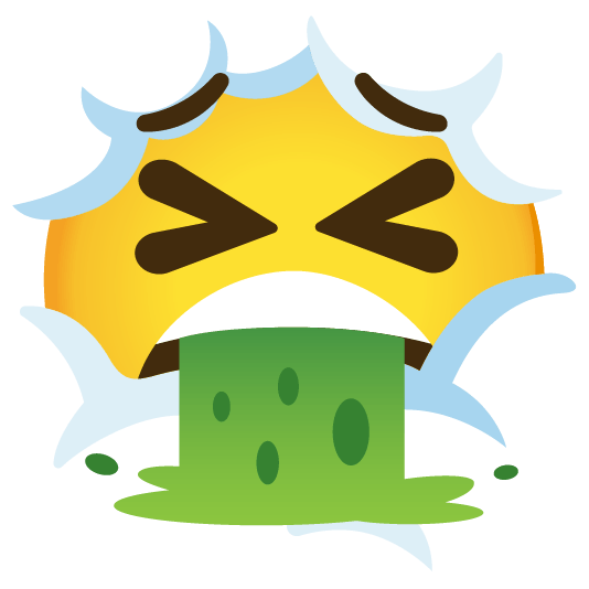 face in clouds face vomiting