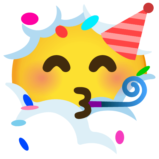 face in clouds partying face