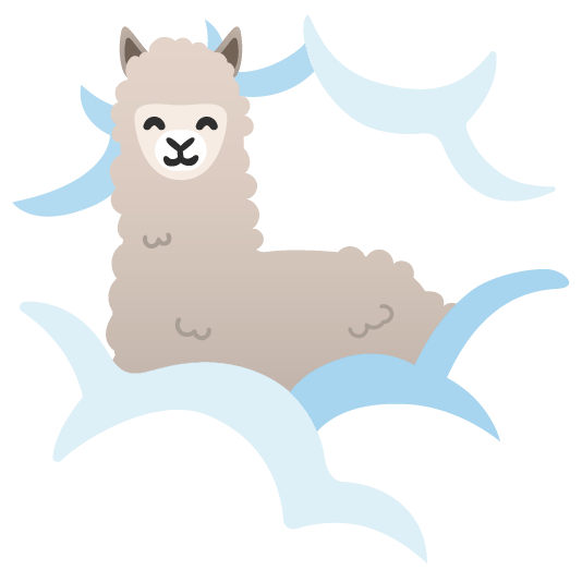 face in clouds llama