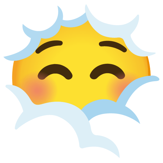 face in clouds relaxed