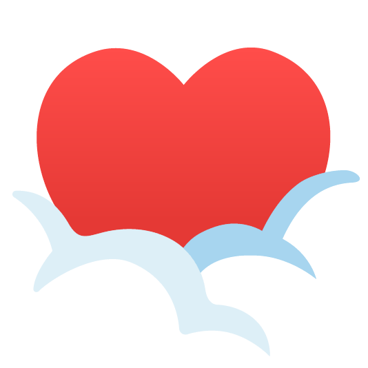 face in clouds hearts