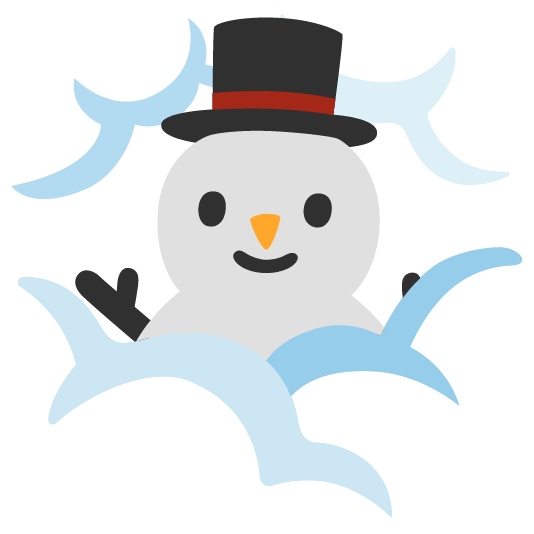 face in clouds snowman without snow