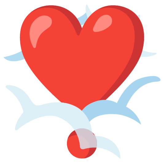 face in clouds heavy heart exclamation mark ornament