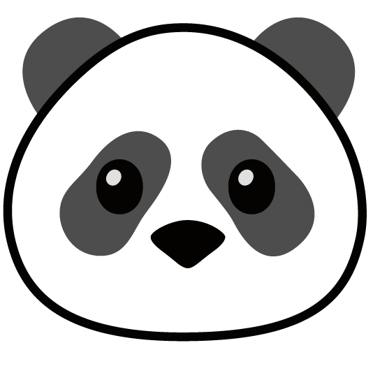 no mouth panda face
