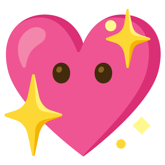 no mouth sparkling heart