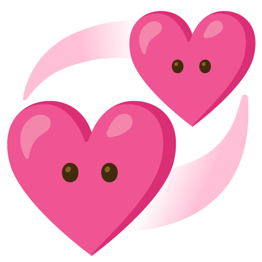 no mouth revolving hearts