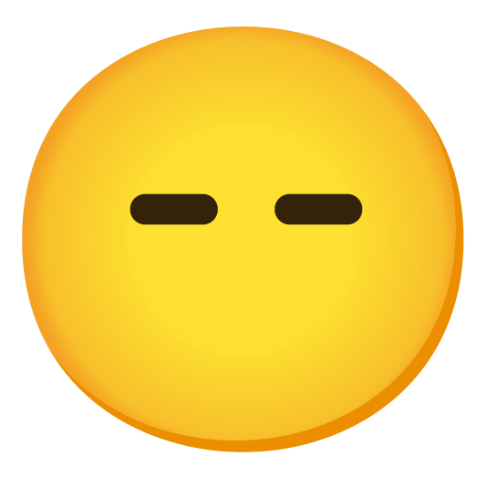 no mouth expressionless