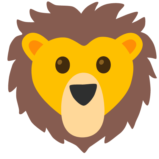no mouth lion face