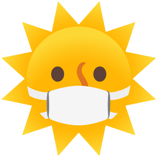 mask sun with face