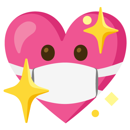 mask sparkling heart