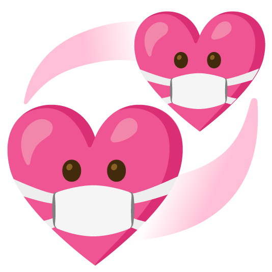 mask revolving hearts