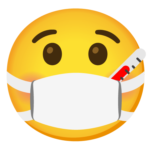 mask face with thermometer