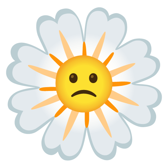 slightly frowning face blossom