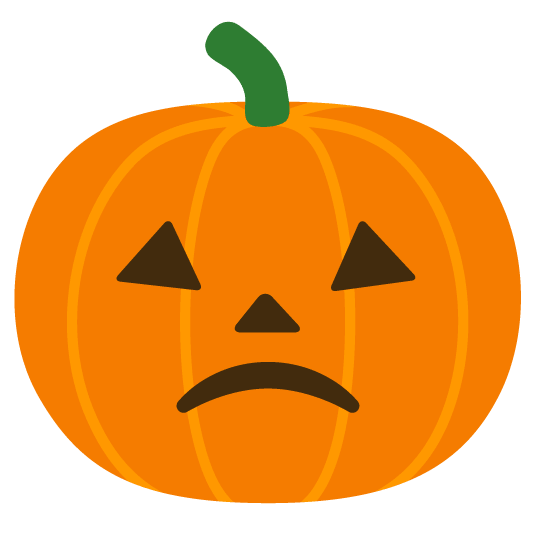 slightly frowning face jack o lantern