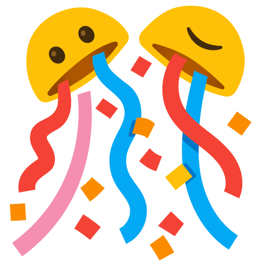 slightly frowning face confetti ball