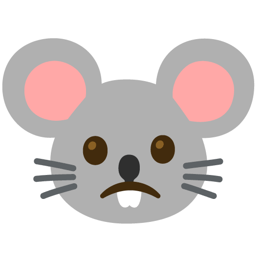 slightly frowning face mouse