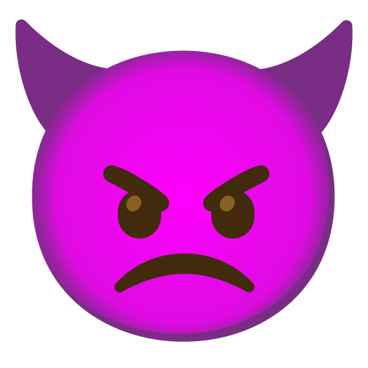 slightly frowning face imp