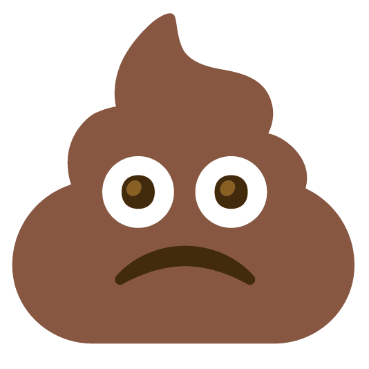 slightly frowning face hankey