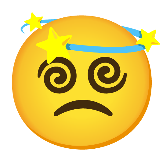 slightly frowning face dizzy