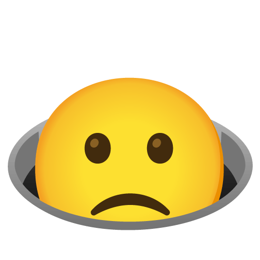 slightly frowning face hole