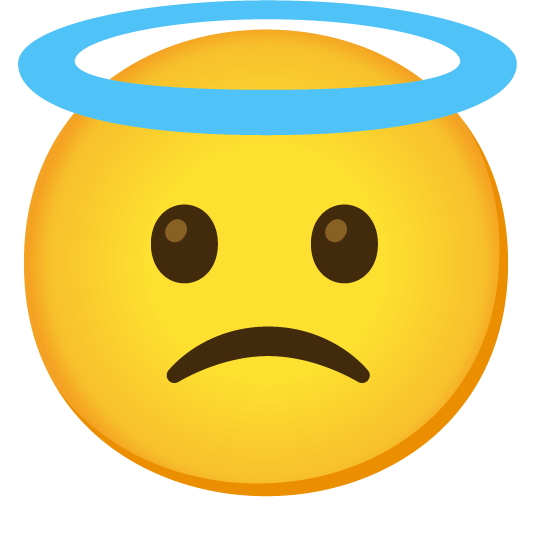 slightly frowning face innocent