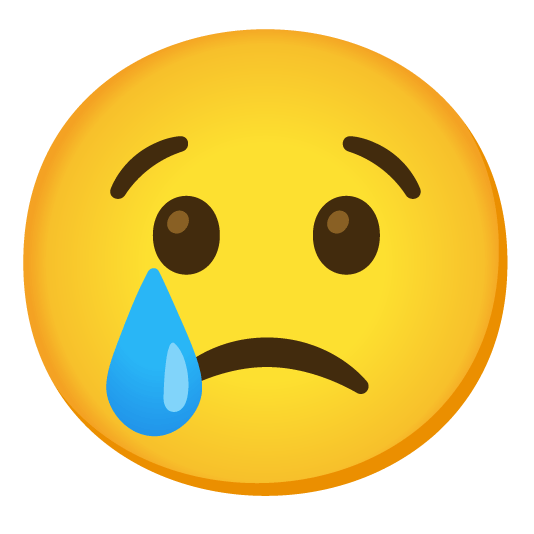 slightly frowning face cry