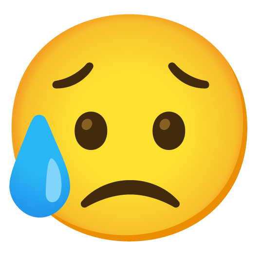 slightly frowning face disappointed relieved