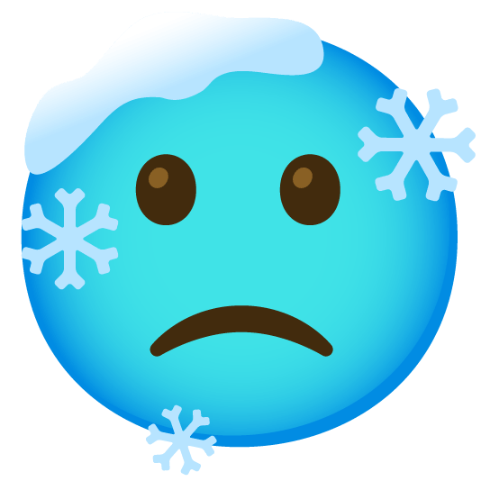 slightly frowning face cold face