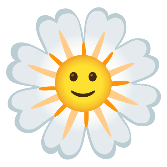 slightly smiling face blossom