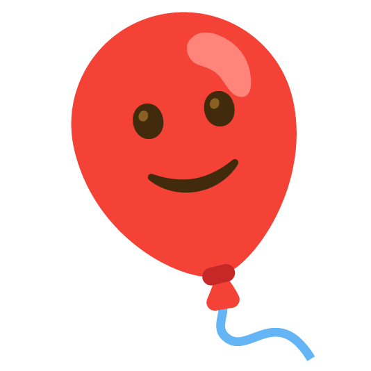slightly smiling face balloon
