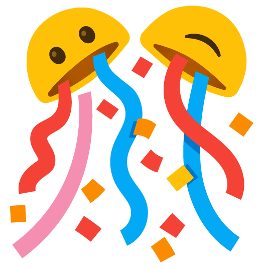 slightly smiling face confetti ball