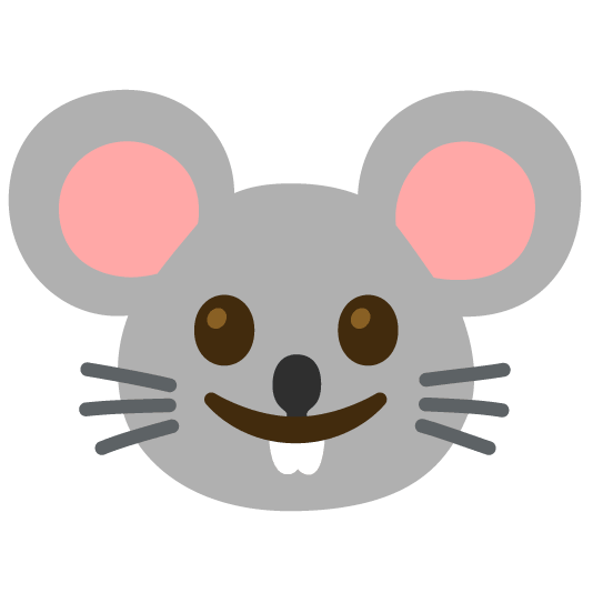 slightly smiling face mouse