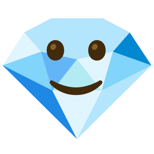 slightly smiling face gem