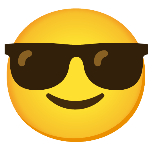 slightly smiling face sunglasses