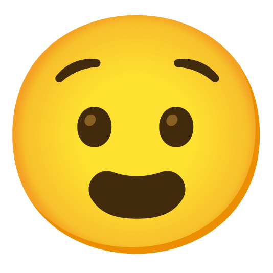 slightly smiling face anguished