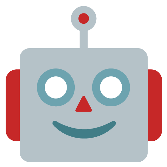 slightly smiling face robot face