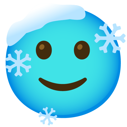 slightly smiling face cold face