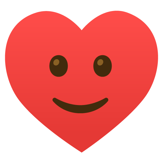 slightly smiling face hearts