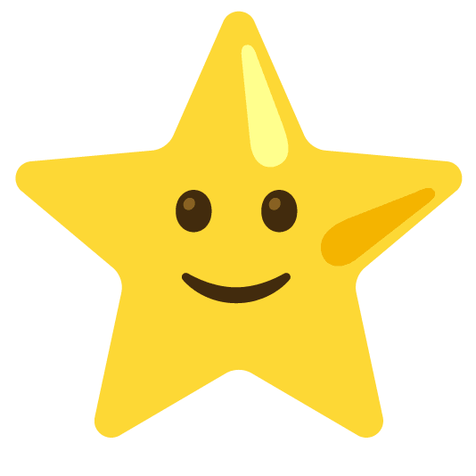 slightly smiling face star