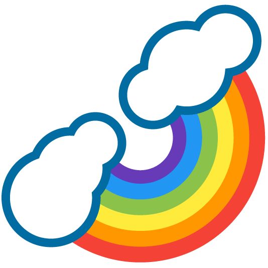 upside down face rainbow