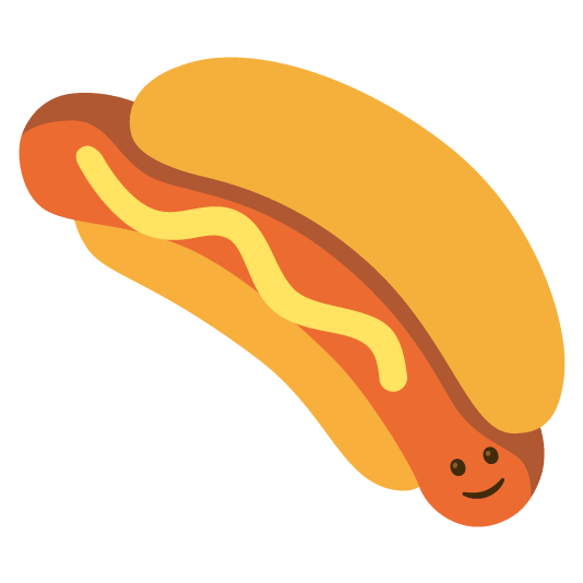upside down face hotdog