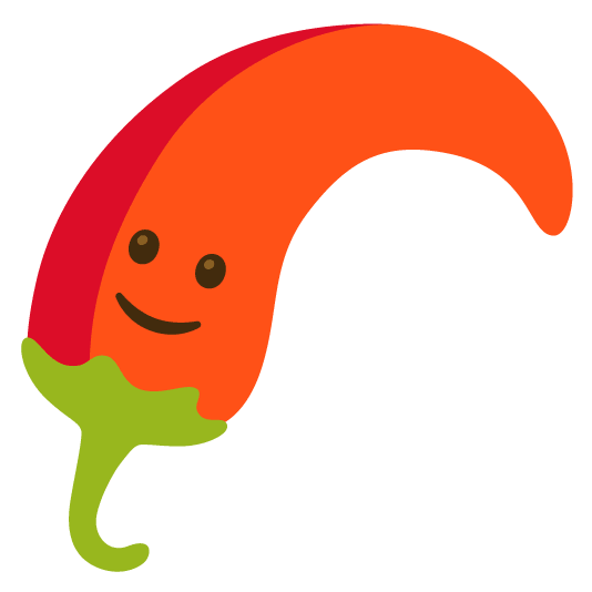 upside down face hot pepper