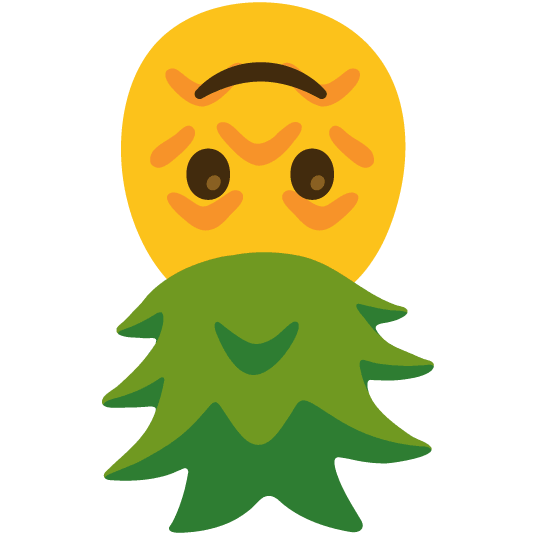 upside down face pineapple