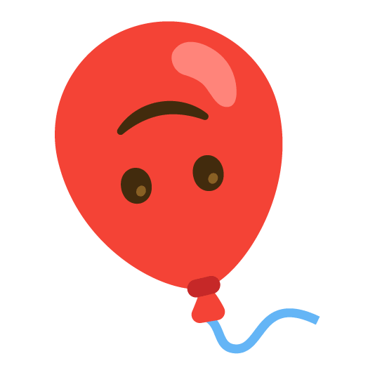 upside down face balloon