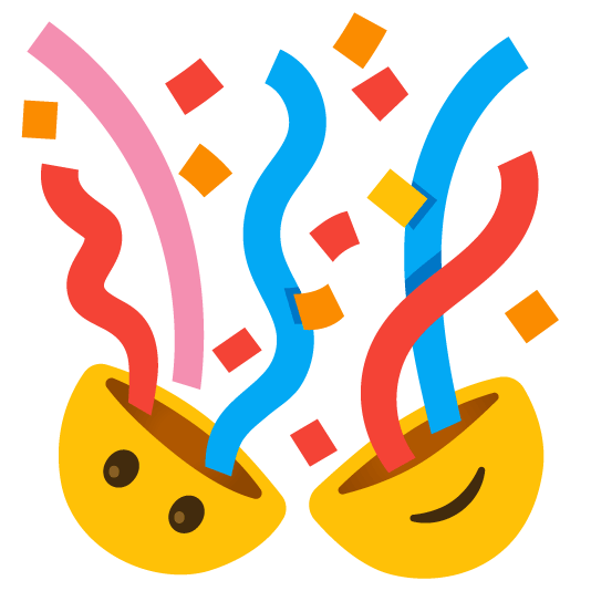 upside down face confetti ball