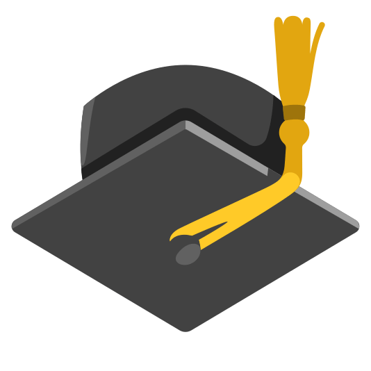 upside down face mortar board